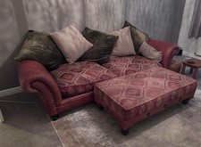 orange leather sofa for sale  ABERGELE