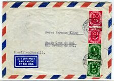 1953 Capa Correio Aéreo Stuttgart Alemanha para Santa Cruz do Sul Brasil Brasil envelope, usado comprar usado  Enviando para Brazil