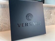 Logotipo Versace 9,5”x9,5”x1” preto vazio CAIXA DE PRESENTE para camisa/terno de natação/roupa íntima comprar usado  Enviando para Brazil