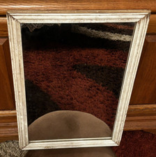 wall solid wood mirror white for sale  Smartsville
