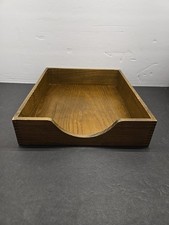 Caixa de arquivo de mesa de madeira vintage IN/OUT HEDGES MFG. No. 1721 Dovetail The Line comprar usado  Enviando para Brazil