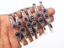 VENDA A GRANEL!! Lote por atacado de pulseira de pedra preciosa ametista 925 joias folheadas a prata comprar usado  Enviando para Brazil