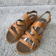 Timberland Chicago Sandálias Femininas Couro Tiras Fivela de Tornozelo Marrom 7M NOVO comprar usado  Enviando para Brazil