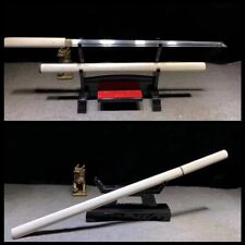 Lâmina temperada de argila de aço feita à mão ninja japonesa Shirasaya Katana T10 Full Tang comprar usado  Enviando para Brazil