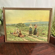 Antique framed chromolithograp for sale  Manistee