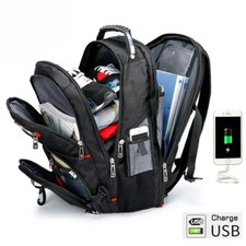 Mochila durável para laptop 17 polegadas, bolsa de viagem, bolsa para livros universitários, porta de carregamento USB  comprar usado  Enviando para Brazil