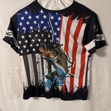 Camisa de pesca patriótica robalo confortável ótima aparência rara comprar usado  Enviando para Brazil