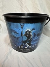 Balde de pipoca Aquaman grande filme plástico, alça tote. Promocional. Ver detalhe comprar usado  Enviando para Brazil