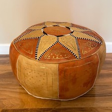 Moroccan leather round for sale  DUNFERMLINE
