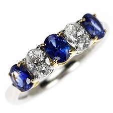 Bague diamant saphir d'occasion  Expédié en France