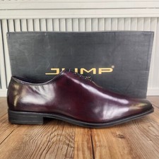 Sapatos sociais masculinos Jump New York Monaco Oxfords tamanho 12 M couro vermelho borgonha Preppy comprar usado  Enviando para Brazil