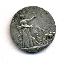 Art Nouveau - França, medalha de prata - por Granhomme, usado comprar usado  Enviando para Brazil