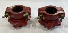 Braçadeiras de barra de peso olímpico vintage ferro fundido vermelho par de 2 polegadas comprar usado  Enviando para Brazil