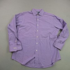 Camisa polo masculina Ralph Lauren manga longa 16,5 botão pônei regente personalizada, usado comprar usado  Enviando para Brazil
