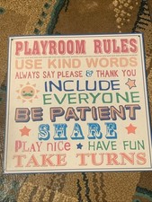 Playroom rules colourful for sale  LUTON
