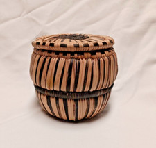 Round lidded basket for sale  La Porte