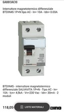 Magnetotermico bticino ga8813a usato  Pompei