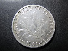 Franc 1908 argent d'occasion  Lormes