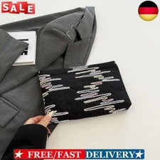 Candy Color Cosmetic Bag Portable Embroidered Ladies Trip Storage Bag (Black) DE comprar usado  Enviando para Brazil