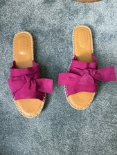 Pink suede slides for sale  SOUTHSEA