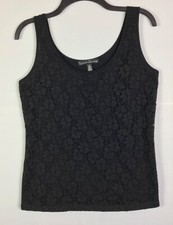Regata feminina French Laundry média preta texturizada elástica sem mangas pulôver comprar usado  Enviando para Brazil