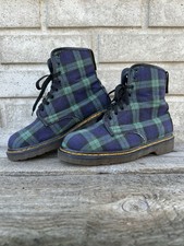 Materiałowe glany w kratę Dr Martens 8204 Tartan Plaid Canvas, rozmiar 39 na sprzedaż  PL