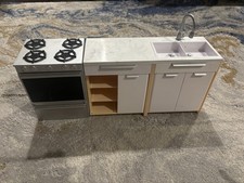 MGA Arco Iris Alto Casa de Muñecas Estufa Horno Gabinete de Cocina y Fregadero Conjunto de Muebles segunda mano  Embacar hacia Mexico