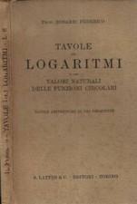 Tavole dei logaritmi. usato  Italia