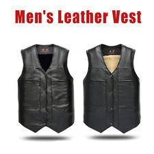 Mens leather vest for sale  Solon