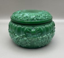 Zielona komoda malachitowa pudełko vintage szkło art deco czechy stara czechosłowacja na sprzedaż  PL