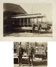 Foto antiga de condutores por um trem de carrinho comprar usado  Enviando para Brazil