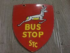 PLACA DE ESMALTE PORCELANA STC BUS STOP 24 POLEGADAS DUPLA FACE comprar usado  Enviando para Brazil