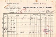 Facture 1912 societe d'occasion  France