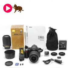 Usado, [PERFEITO ESTADO] Câmera Digital SLR Nikon D60 10.2 MP Preta Contagem de Obturador 260 Do Japão comprar usado  Enviando para Brazil