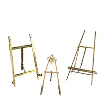 3 cavaletes de mesa de latão vintage suporte fotos exibição de arte MCM Hollywood ouro  comprar usado  Enviando para Brazil
