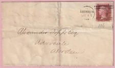 HISTÓRIA POSTAL PERF 1d PRATO VERMELHO 106 ABERDEEN DUPLEX "1" 1889 comprar usado  Enviando para Brazil