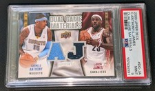 2009-10 UPPER DECK LEBRON JAMES CARMELO ANTHONY JOGO DUPLO MATERIAIS USADOS PSA 9🔥 comprar usado  Enviando para Brazil