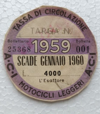 Bollo aci 1959 usato  Perugia