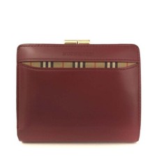 Usado, Bolsa carteira dobrável de couro BURBERRY vermelha/6BF0079 comprar usado  Enviando para Brazil