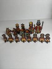 Conjunto de xadrez africano sem tabuleiro azul vermelho colorido peças leves jogo comprar usado  Enviando para Brazil