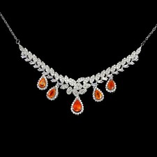 Colar de prata esterlina 925 opala laranja pera 6x4mm joia de pedra preciosa 18 polegadas comprar usado  Enviando para Brazil