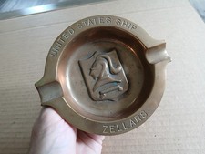 Usado, Cinzeiro de latão vintage USN Marinha dos Estados Unidos navio USS Zellars DD-777 comprar usado  Enviando para Brazil