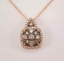 Pingente de noivado feminino redondo simulado de diamante folheado a ouro rosa prata 5 quilates, usado comprar usado  Enviando para Brazil