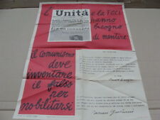 Manifesto politico poster usato  Santena