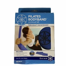 Usado, NOVO Kit de Treino Gaiam Pilates DVD 40 min 5’ BodyBand Pesado Azul Fitness Treino  comprar usado  Enviando para Brazil