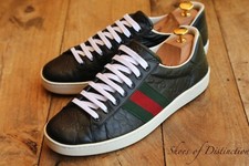 Sapatilhas masculinas Gucci Ace GG monograma couro preto Reino Unido 8 G EUA 9 UE 42 comprar usado  Enviando para Brazil