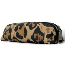 Estojo de caneta Coach Leopard logotipo couro gravado comprar usado  Enviando para Brazil