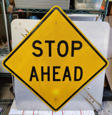 Metal stop ahead for sale  Willoughby