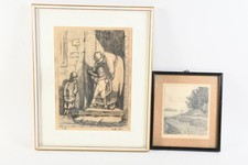 C14d61 zeichnung landschaft gebraucht kaufen  Neu-Ulm
