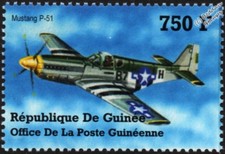 Selo de aeronave de combate Mustang North American P-51 Segunda Guerra Mundial (Guiné 2002) comprar usado  Enviando para Brazil